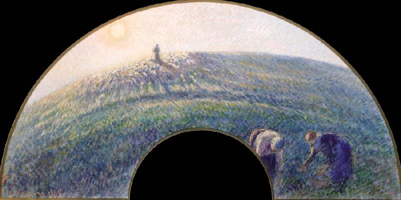 Camille Pissarro Herd of Sheep at Sunset oil painting image